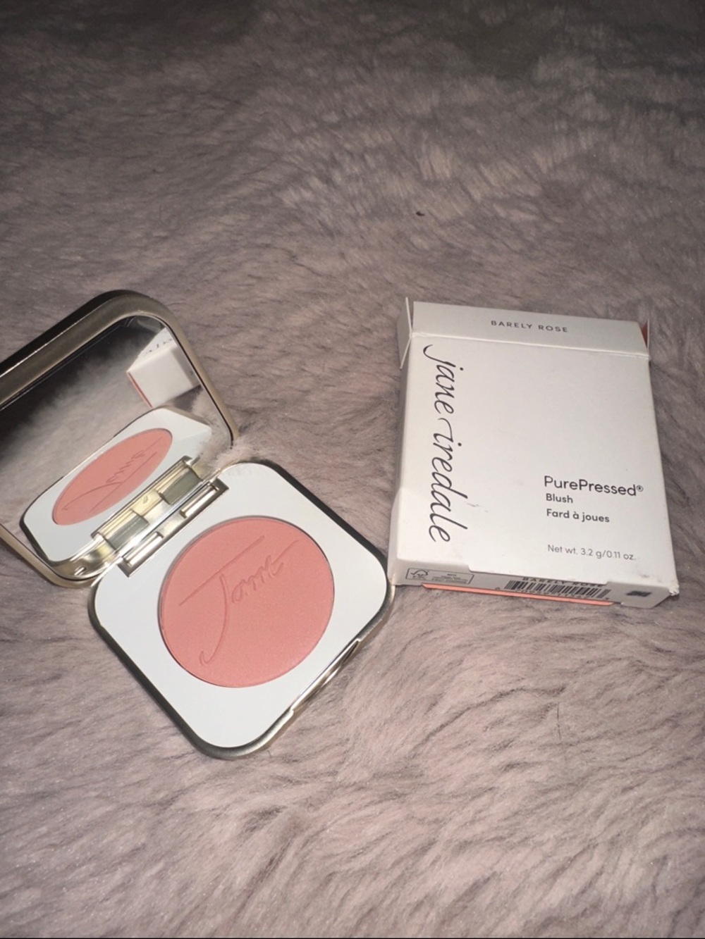 jane iredale PurePressed Blush - Barely Rose (Soft Pink)